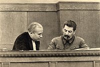 Nikita Chruszczow i Józef Stalin