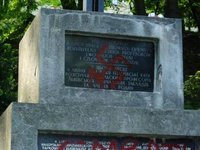 Pomnik we Lwowie upamiętniający mord na polskich profesorach 