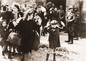 Żydzi schwytani przez SD podczas tłumienia powstania w getcie warszawskim
